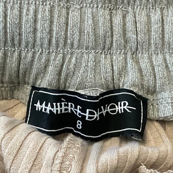 EUC Maniere De Voir Tonal Ribbed Colorblock Knit Shorts Size UK 8 US Small - Picture 11 of 11